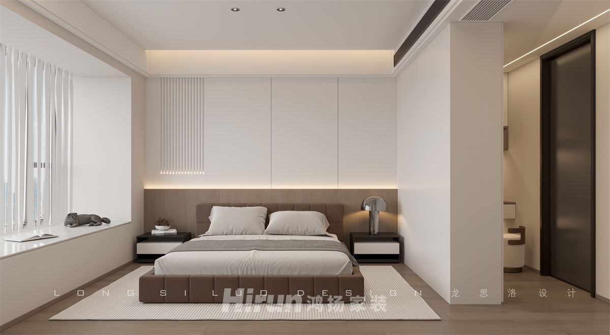 濱江府190㎡新裝飾主義四居室 裝修案例效果圖-3