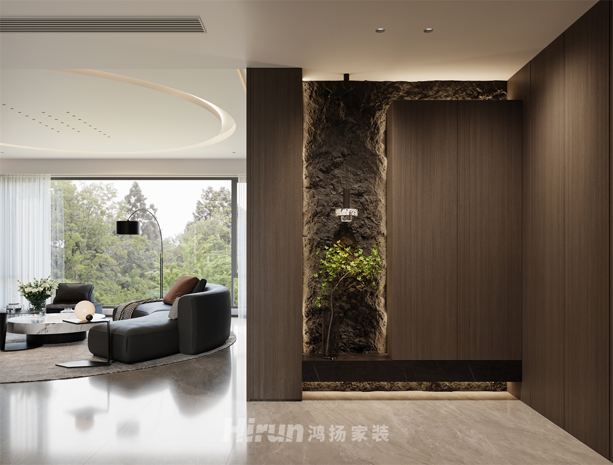 玖洲觀瀾180㎡雅致現(xiàn)代五居室 裝修案例效果圖-7