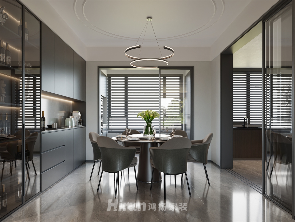 玖洲觀瀾180㎡雅致現(xiàn)代五居室 裝修案例效果圖-10