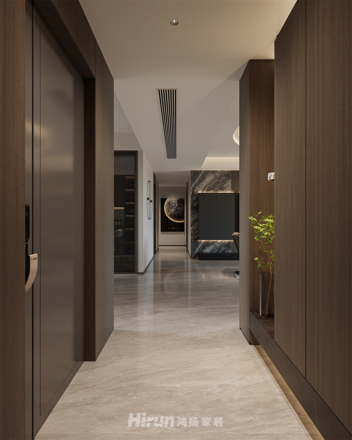 玖洲觀瀾180㎡雅致現(xiàn)代五居室 裝修案例效果圖-8