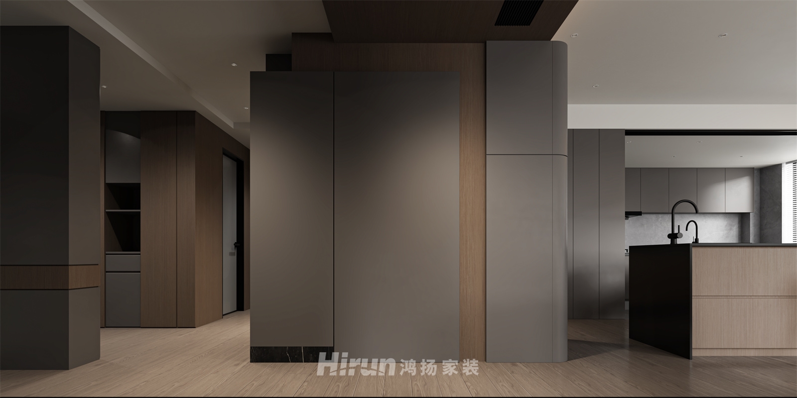 玖洲觀瀾213㎡新裝飾主義大平層 裝修案例效果圖-2