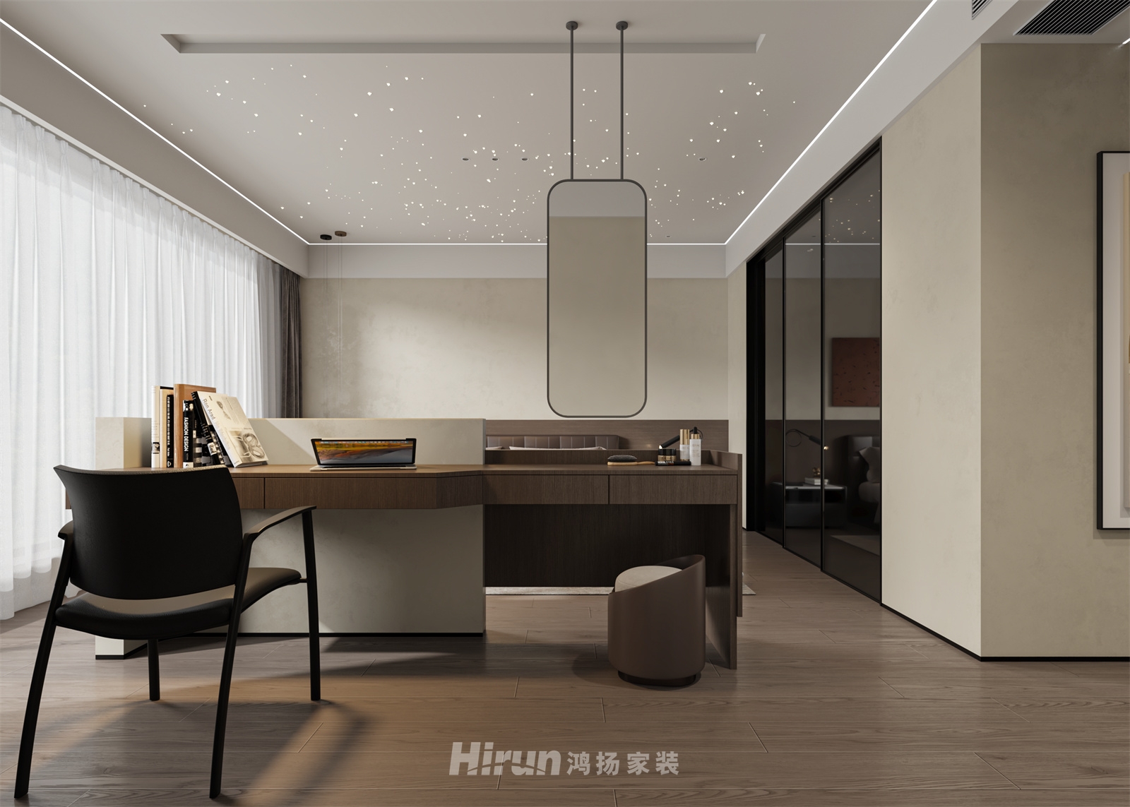 玖洲觀瀾213㎡新裝飾主義大平層 裝修案例效果圖-10