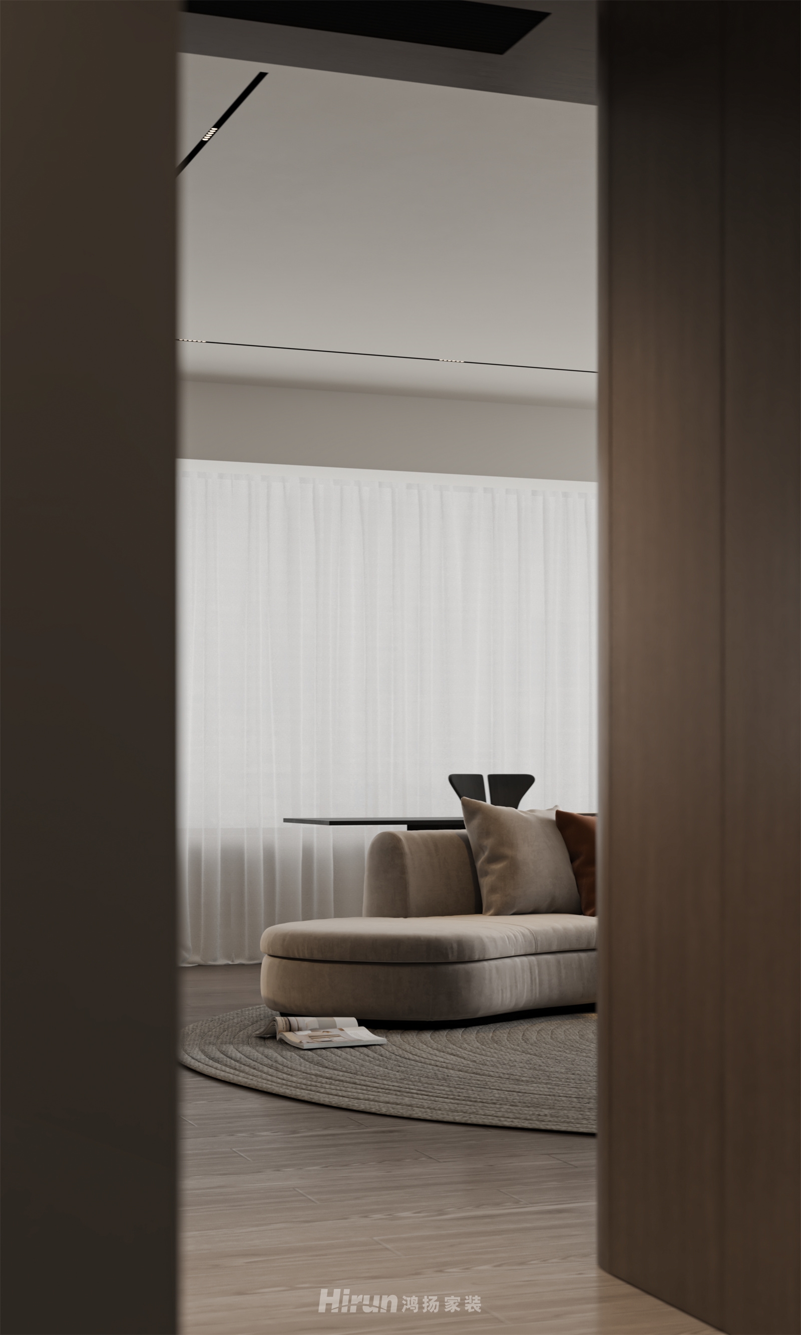 玖洲觀瀾213㎡新裝飾主義大平層 裝修案例效果圖-15