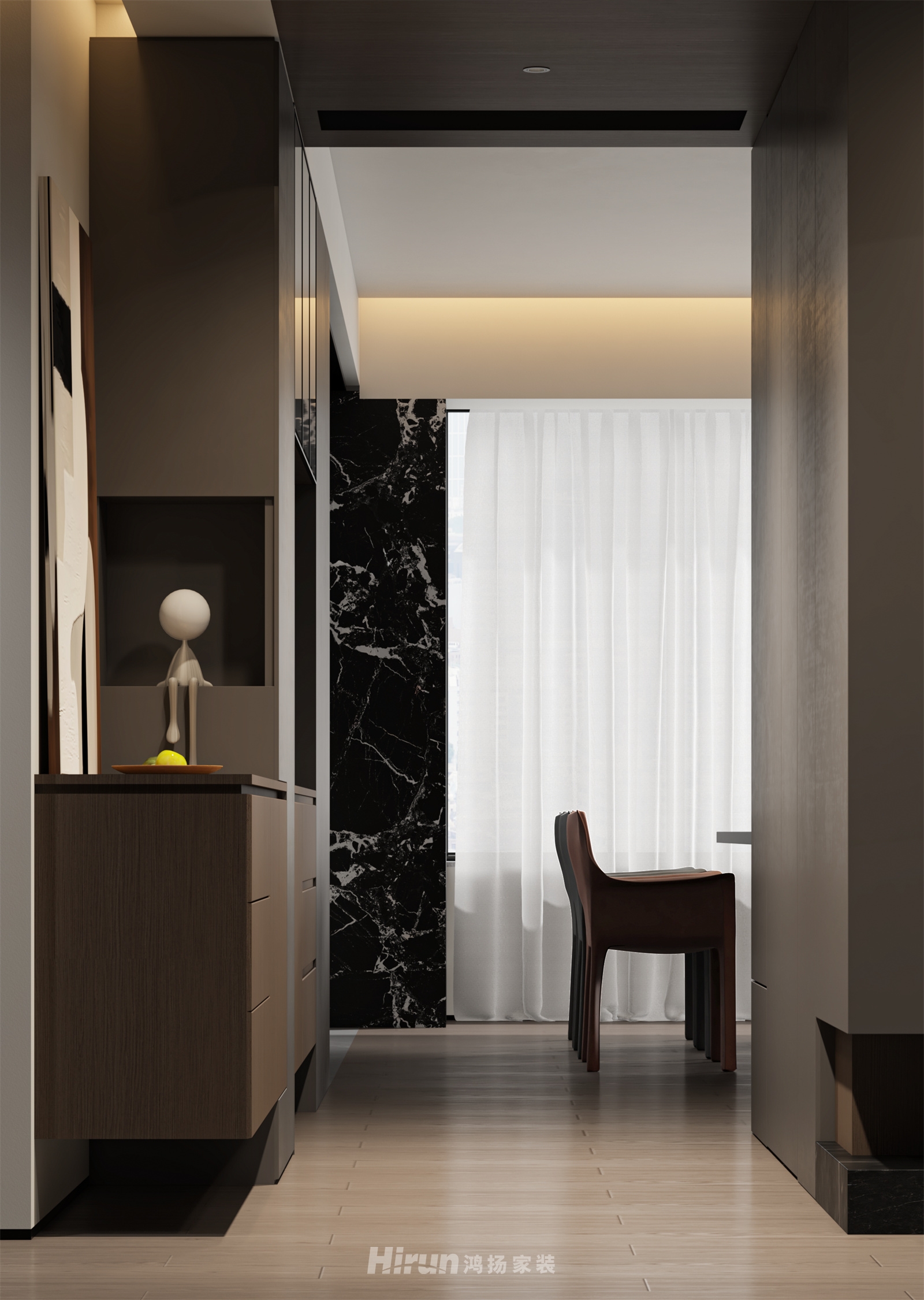 玖洲觀瀾213㎡新裝飾主義大平層 裝修案例效果圖-19