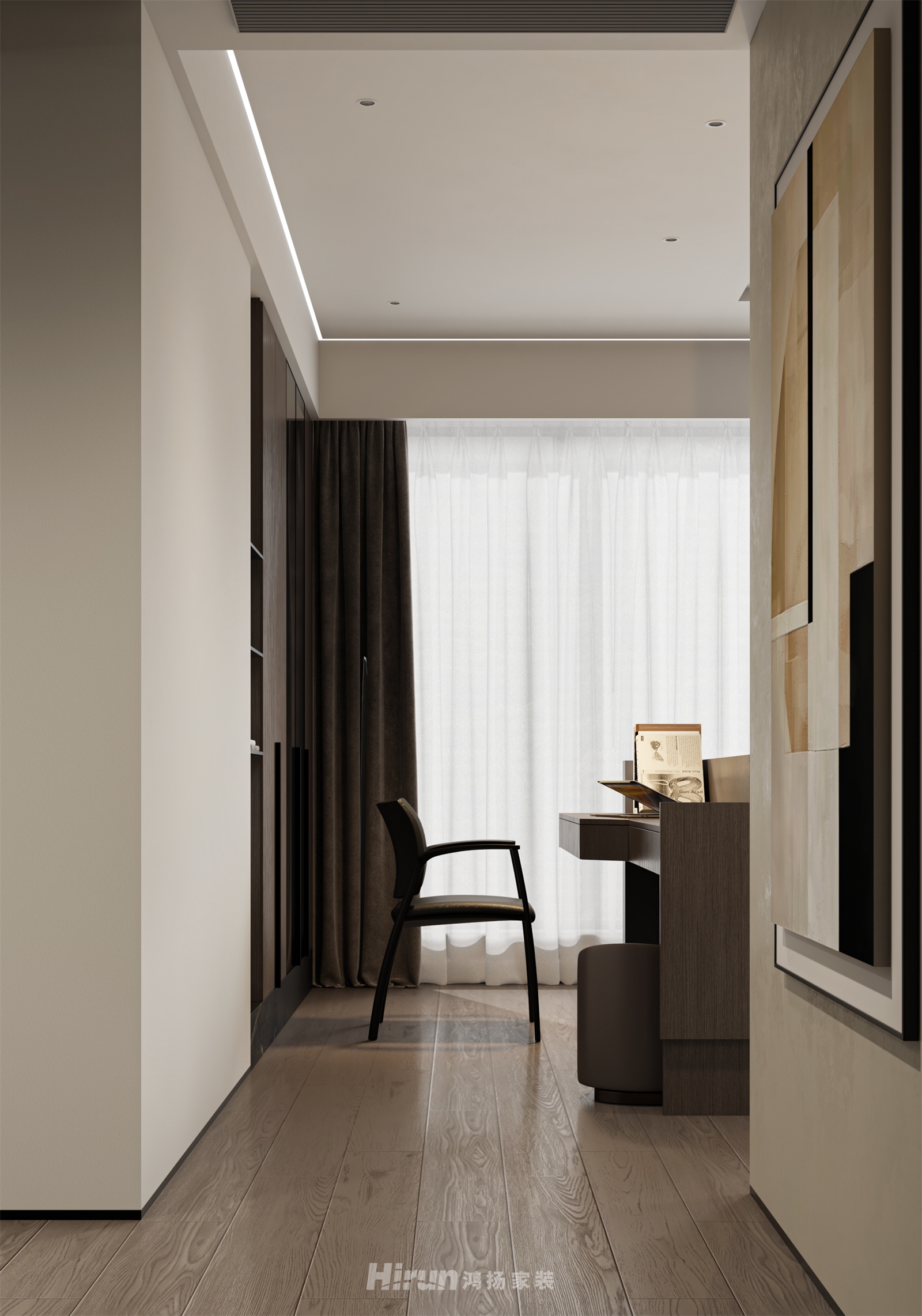 玖洲觀瀾213㎡新裝飾主義大平層 裝修案例效果圖-17