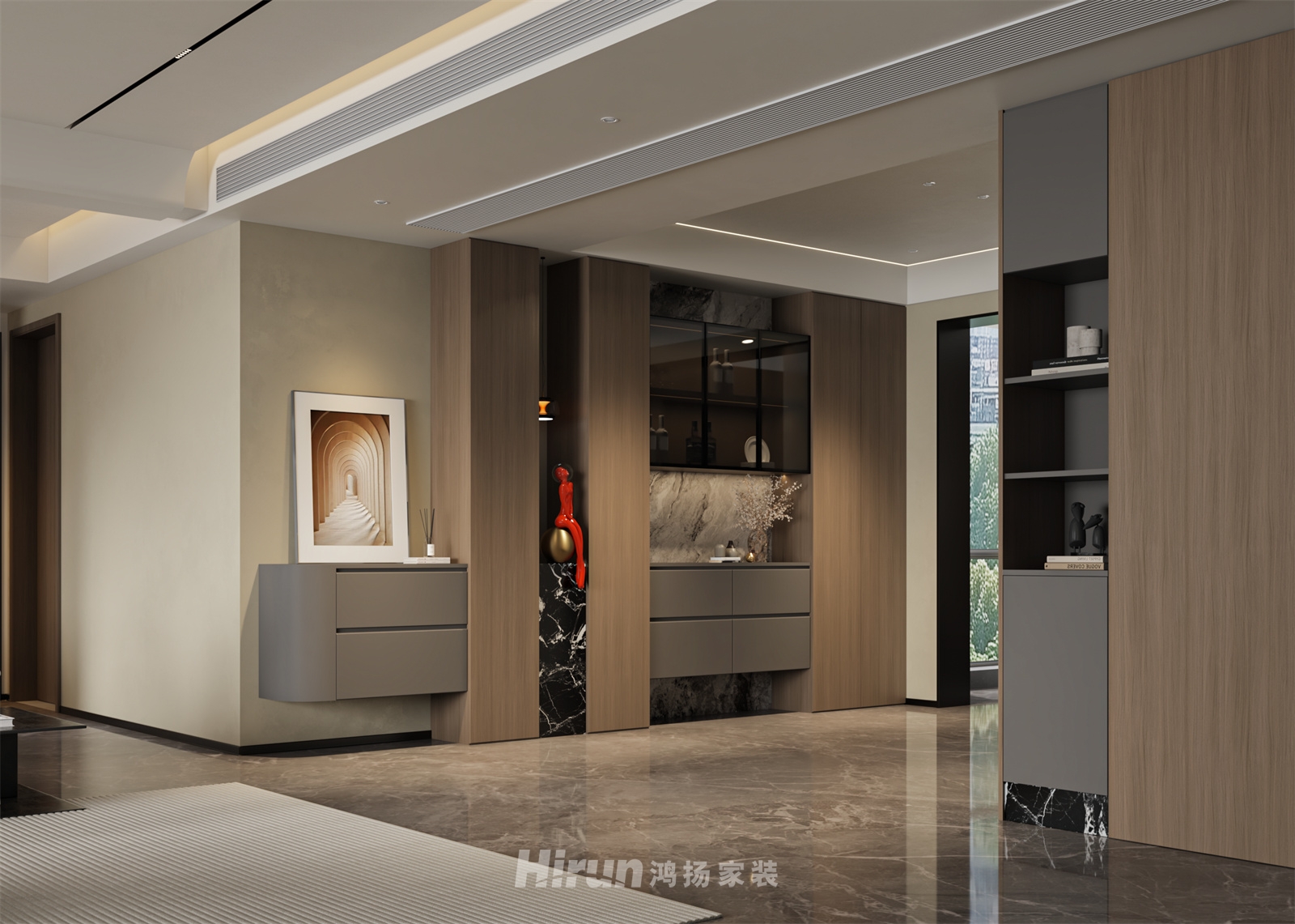 克拉美麗山莊225㎡新裝飾主義大平層 裝修案例效果圖-12