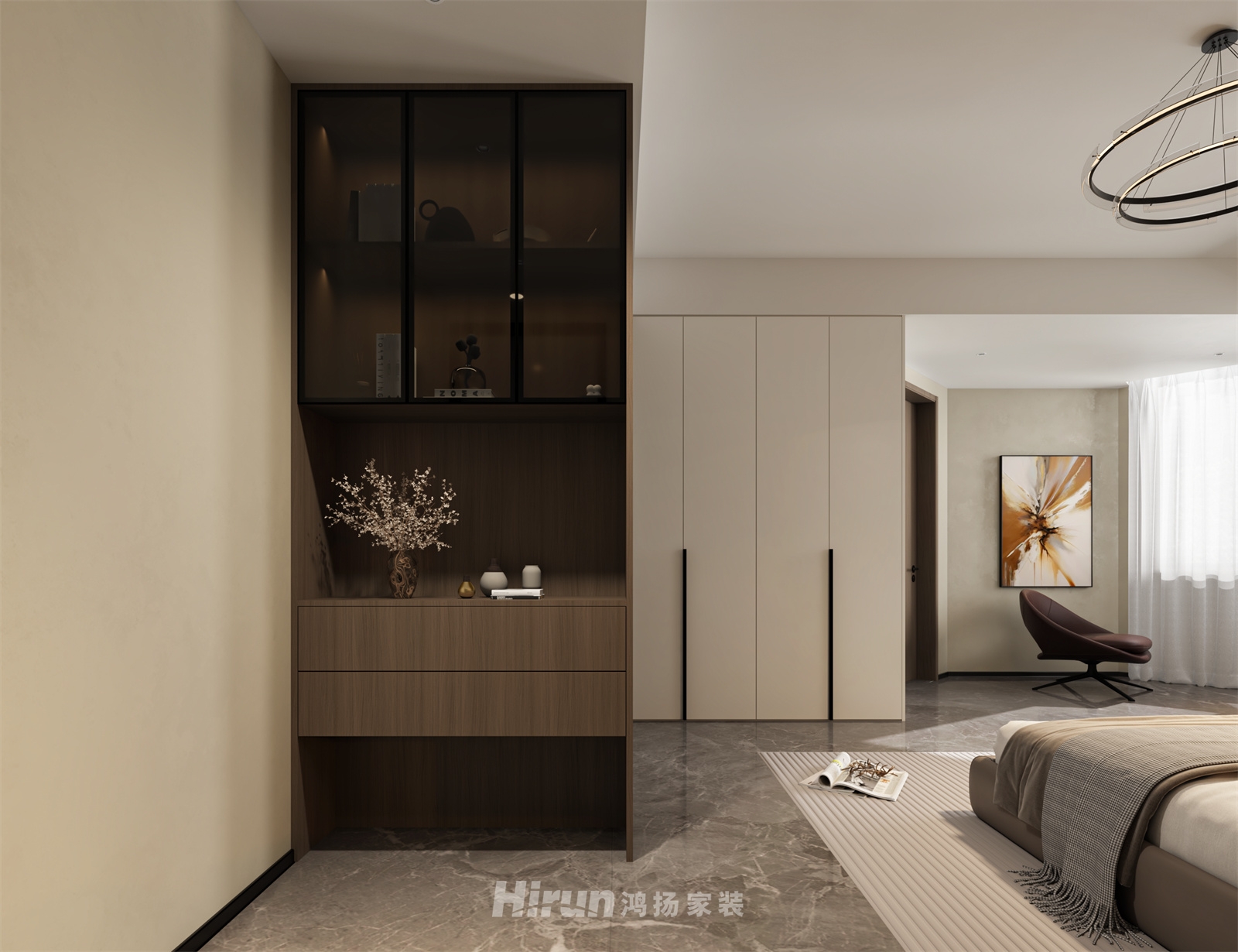 克拉美麗山莊225㎡新裝飾主義大平層 裝修案例效果圖-6