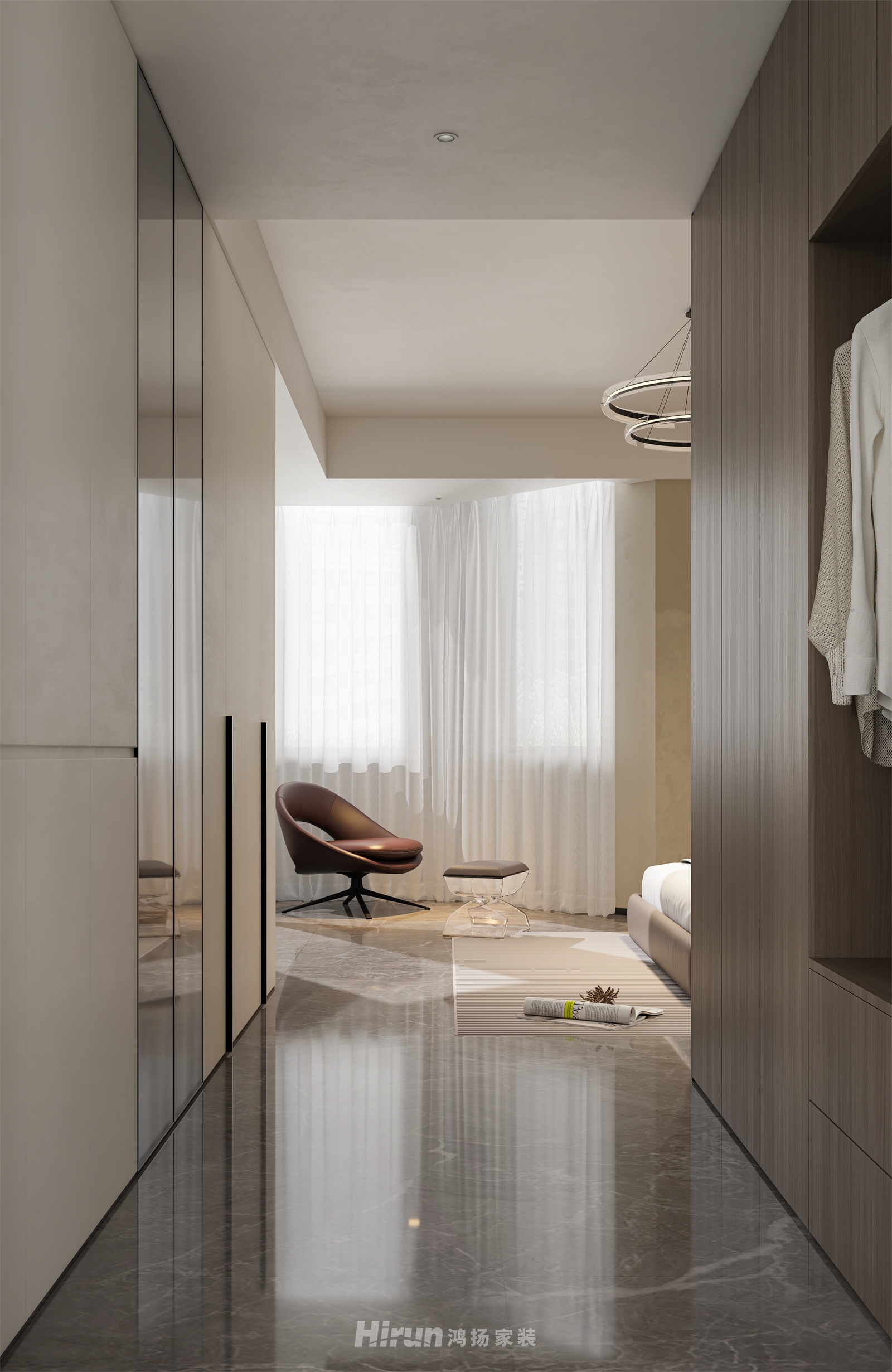 克拉美麗山莊225㎡新裝飾主義大平層 裝修案例效果圖-10