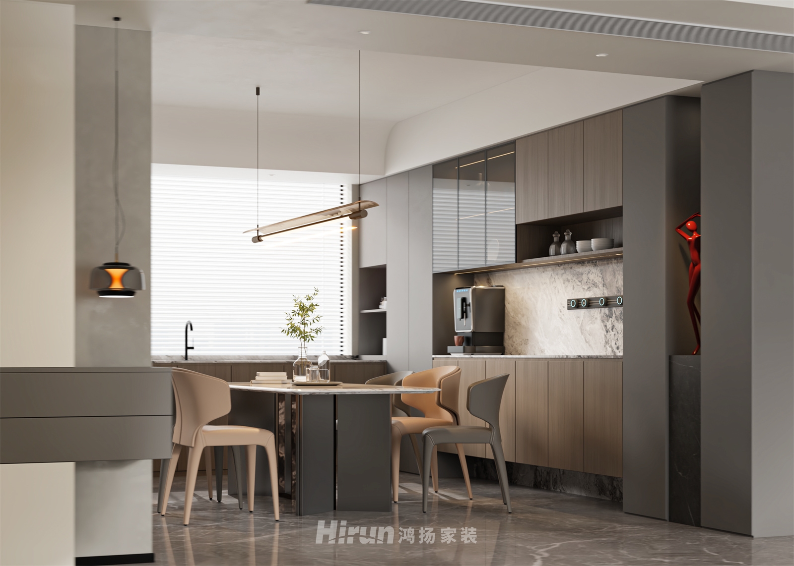  象山國際176㎡新裝飾主義四居室 裝修案例效果圖-7