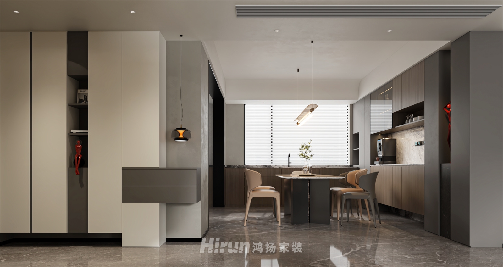  象山國際176㎡新裝飾主義四居室 裝修案例效果圖-4