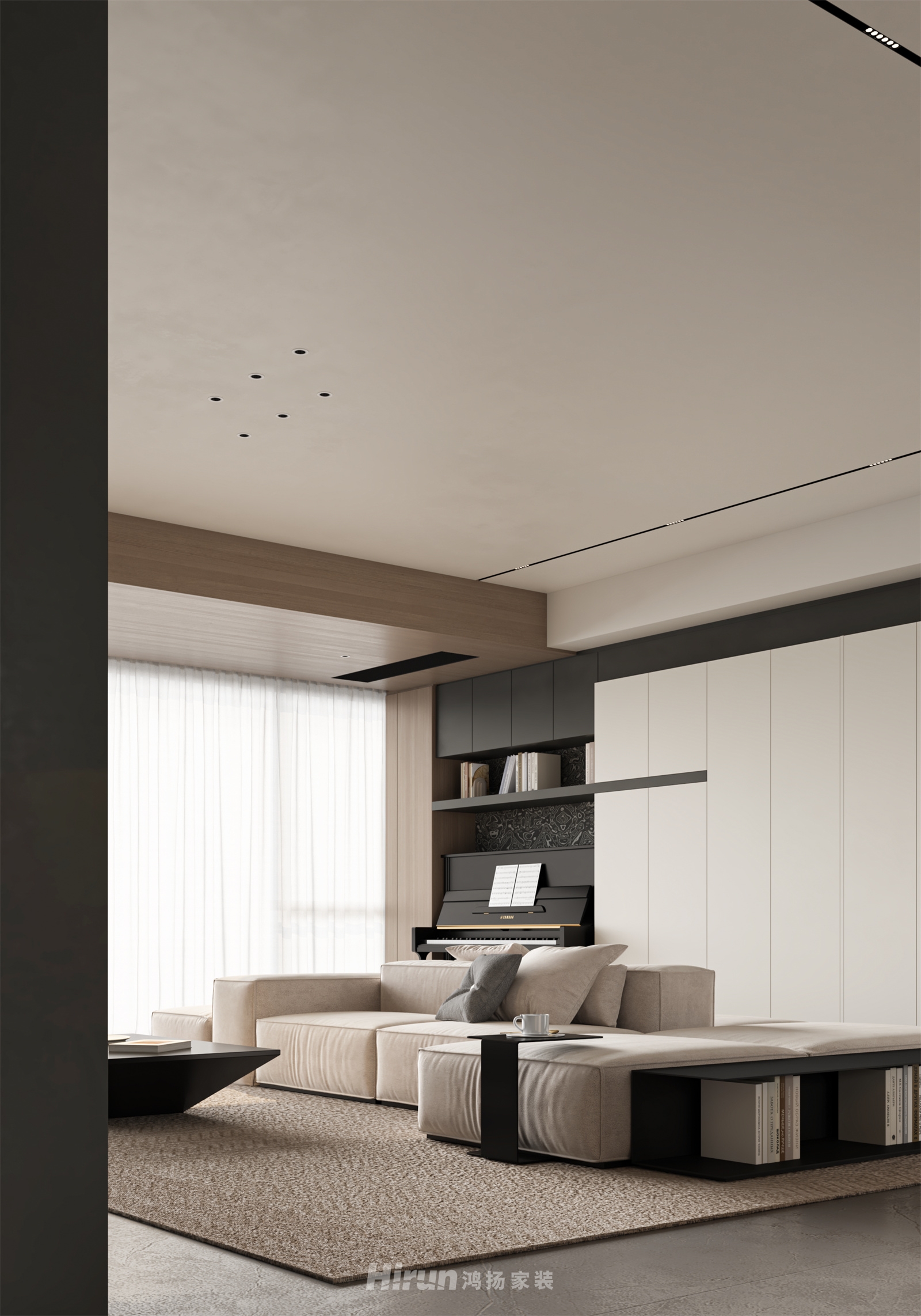  中鐵花語江南175㎡雅致現(xiàn)代四居室 裝修案例效果圖-6