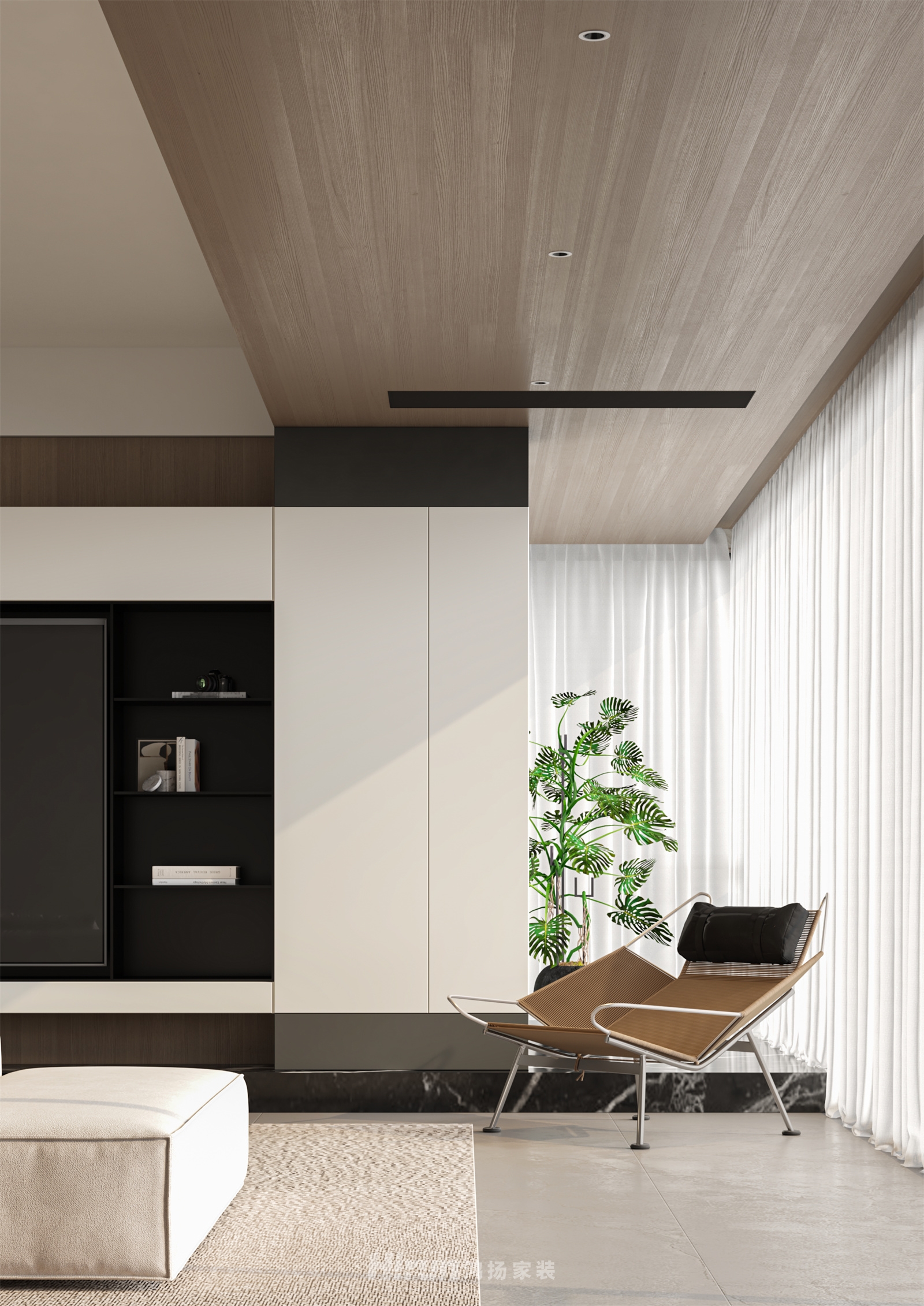  中鐵花語江南175㎡雅致現(xiàn)代四居室 裝修案例效果圖-7