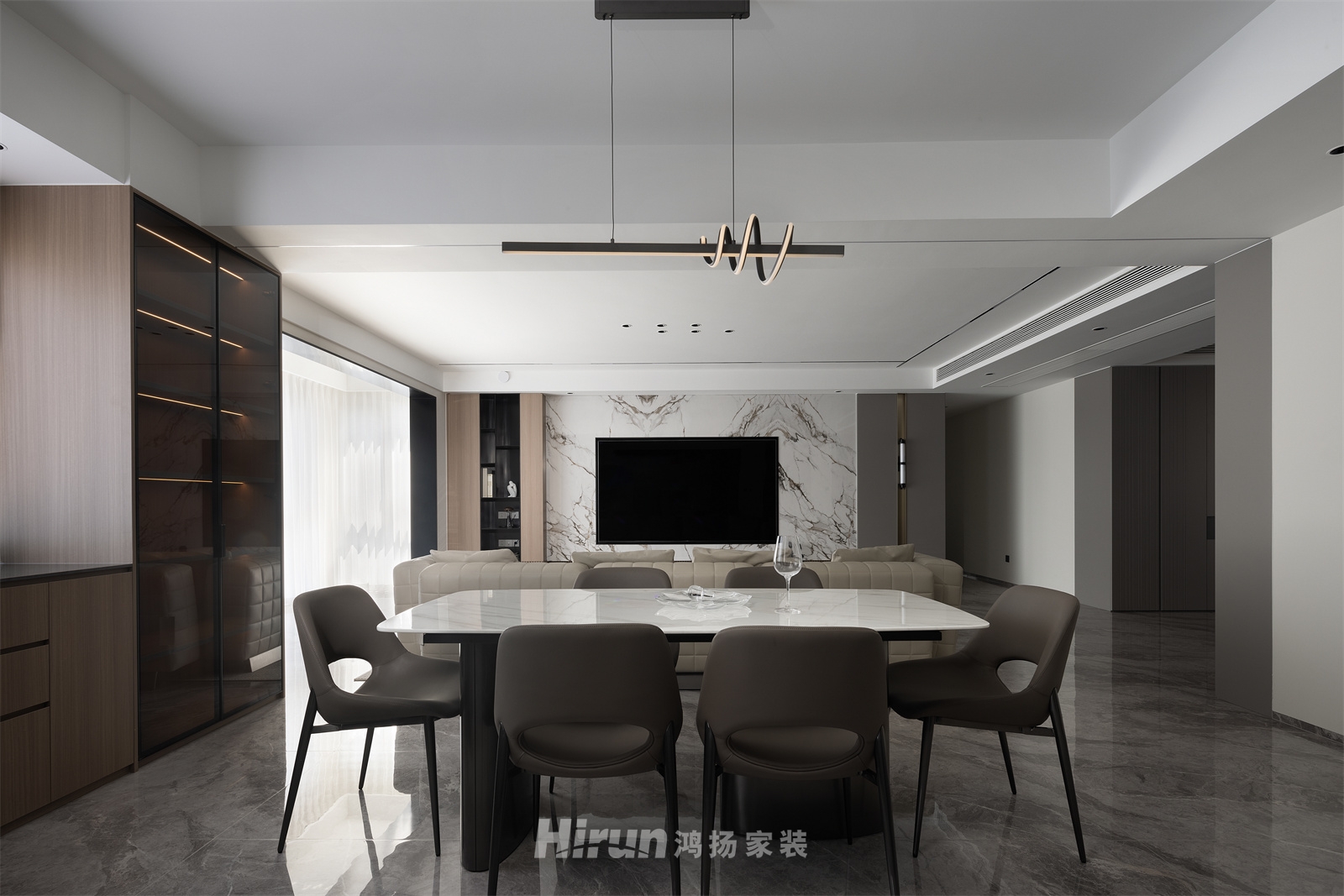 克拉美麗山莊220㎡新裝飾主義大平層 裝修案例實景圖-10