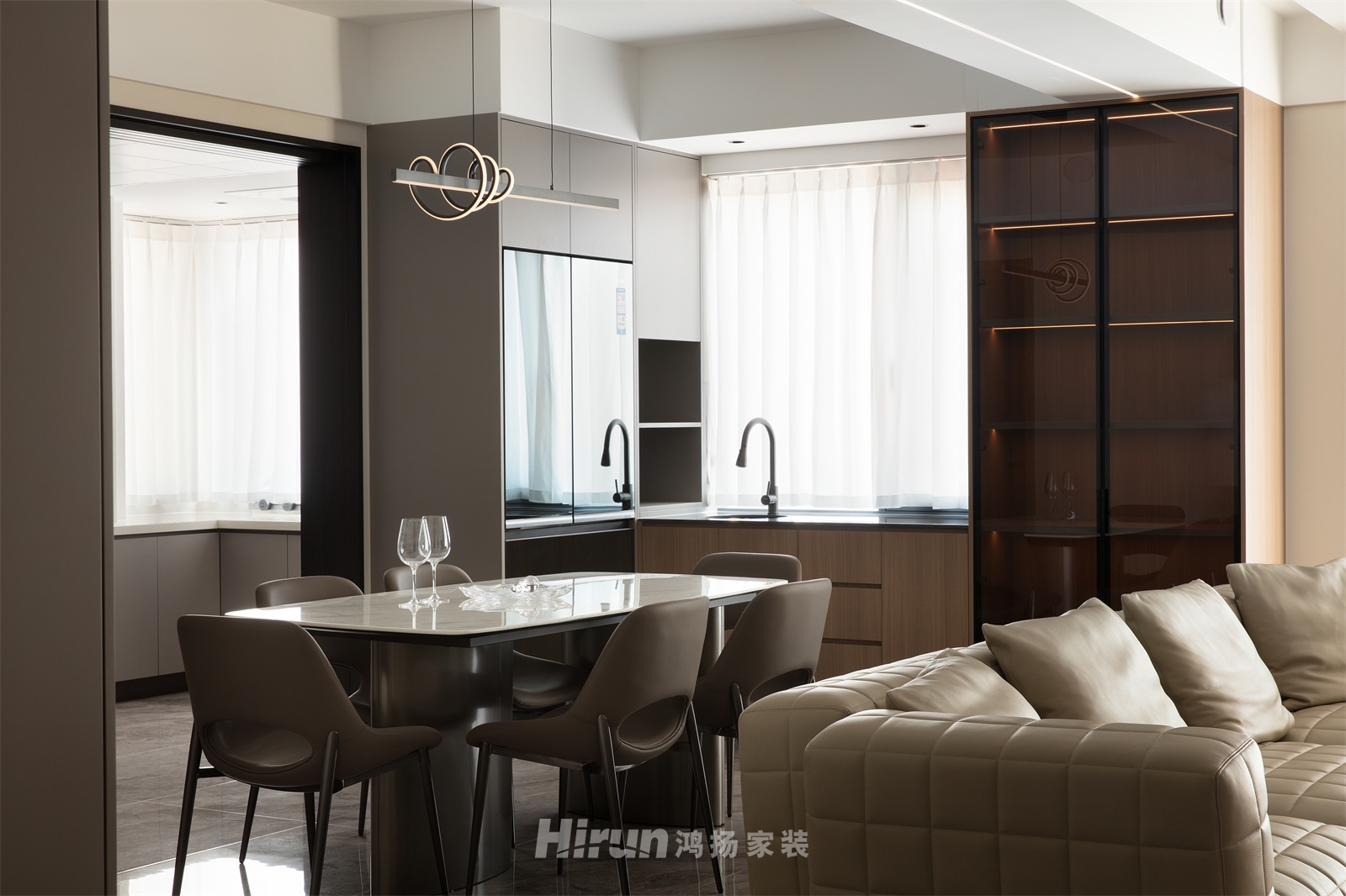 克拉美麗山莊220㎡新裝飾主義大平層 裝修案例實景圖-11