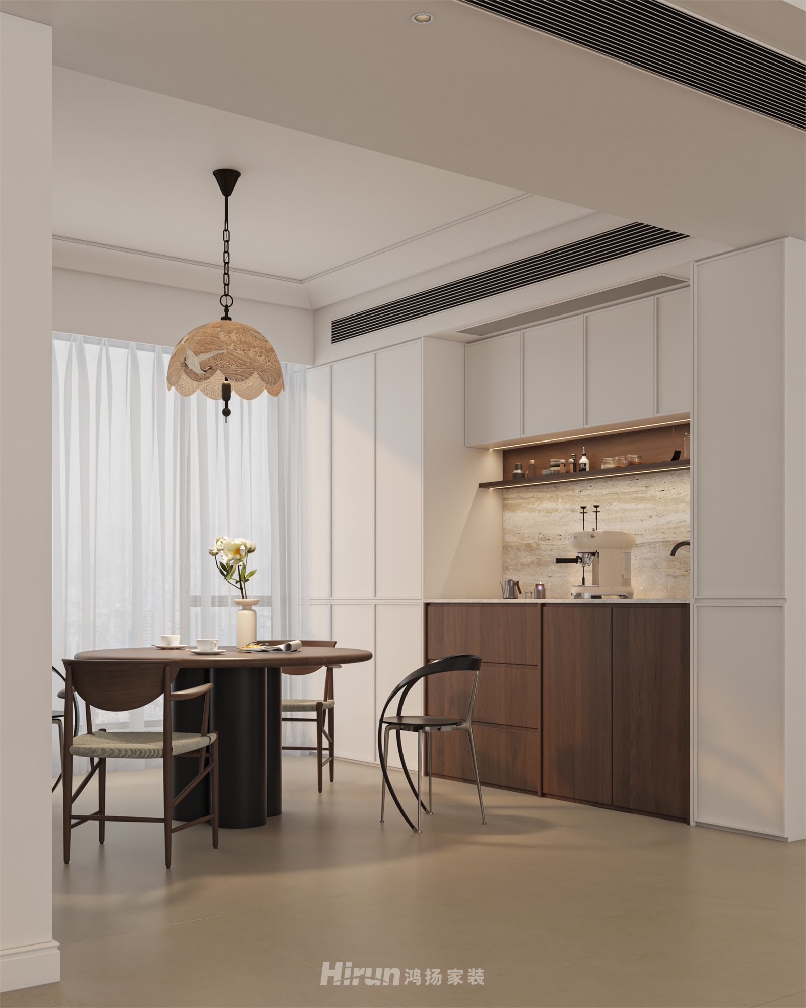 中建鈺和城190㎡復古風潮四居室 裝修案例效果圖-2