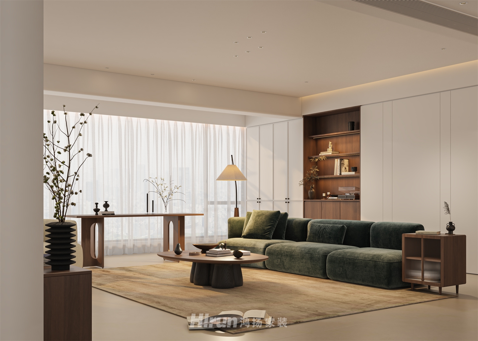 中建鈺和城190㎡復古風潮四居室 裝修案例效果圖-6