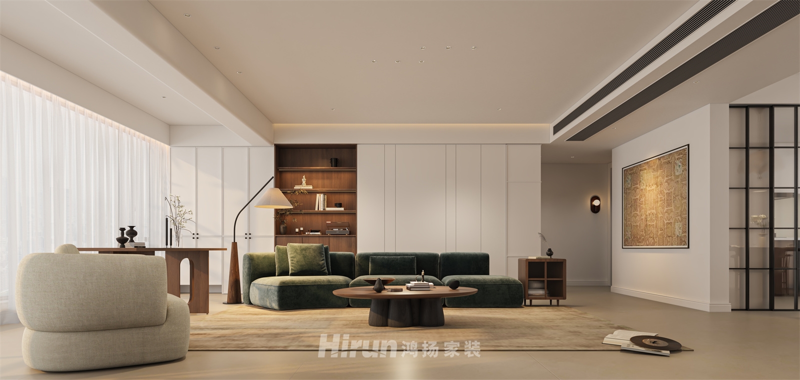 中建鈺和城190㎡復古風潮四居室 裝修案例效果圖-5