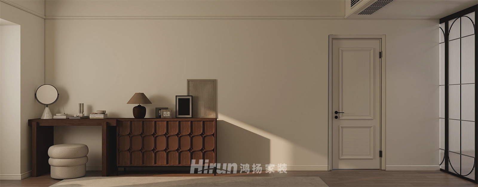 中建鈺和城190㎡復古風潮四居室 裝修案例效果圖-4