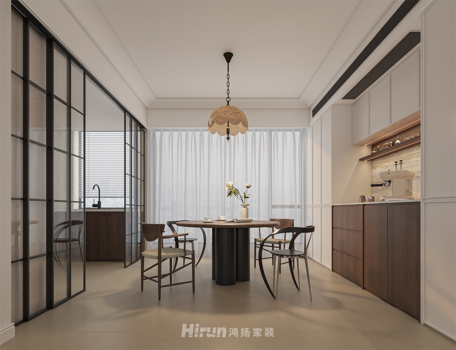 中建鈺和城190㎡復古風潮四居室 裝修案例效果圖-11