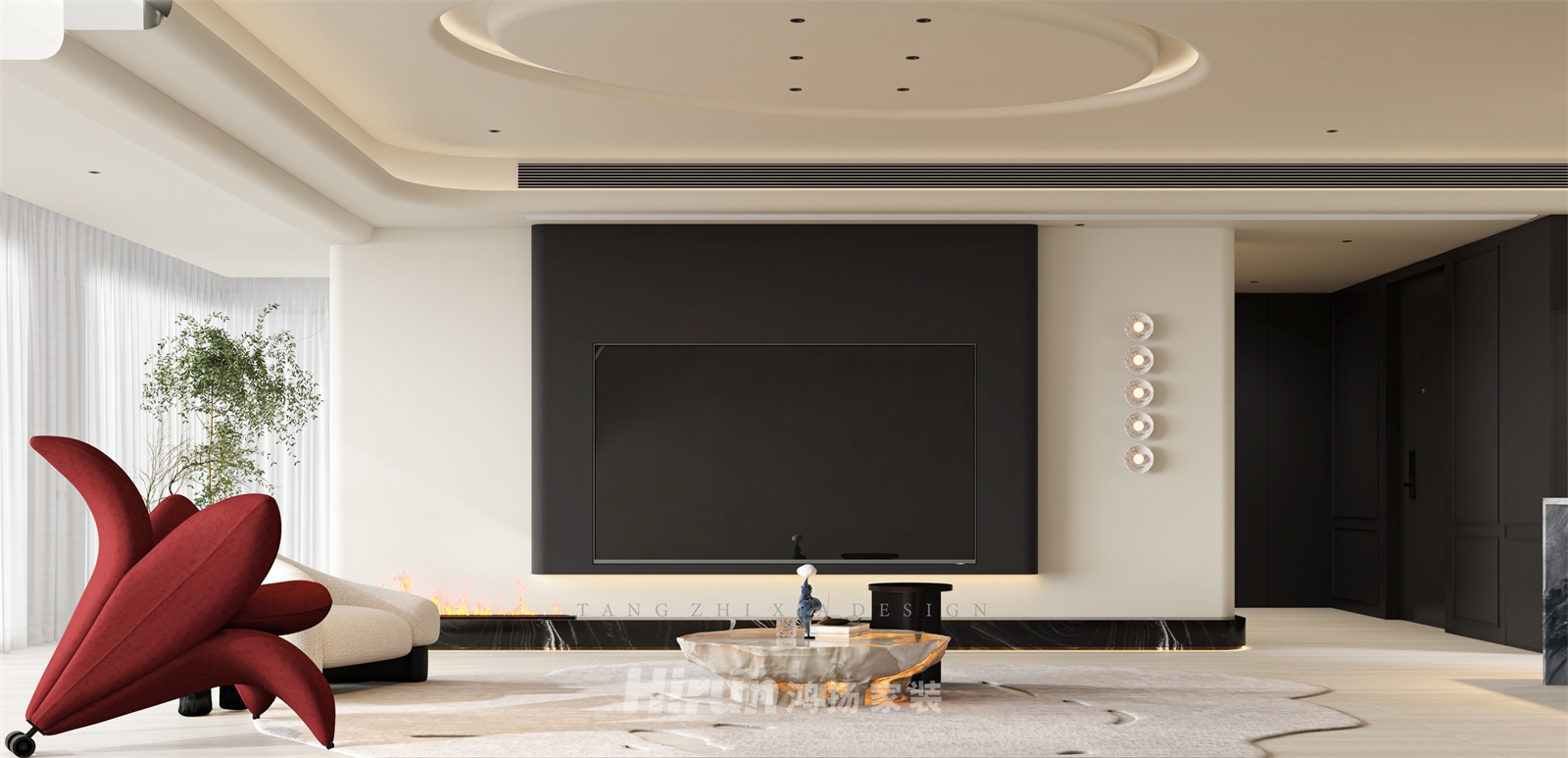 綠城鳳起麓鳴245㎡藝術室界大平層 裝修案例效果圖-7