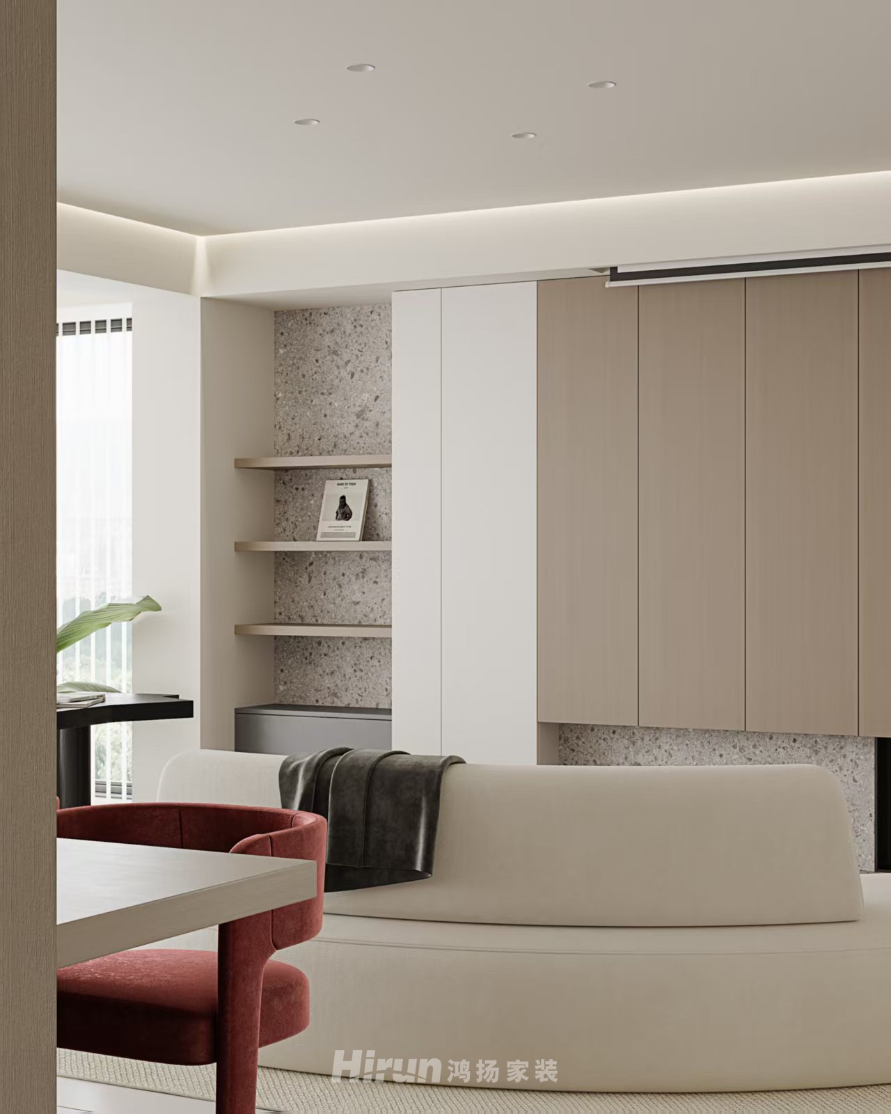 陽光城愉景苑150㎡雅致現(xiàn)代四居室 裝修案例效果圖-3