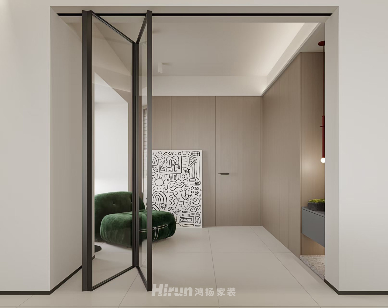 陽光城愉景苑150㎡雅致現(xiàn)代四居室 裝修案例效果圖-7