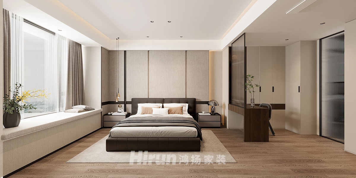 旭輝鉑悅湘江200㎡新裝飾主義四居室 裝修案例效果圖-5
