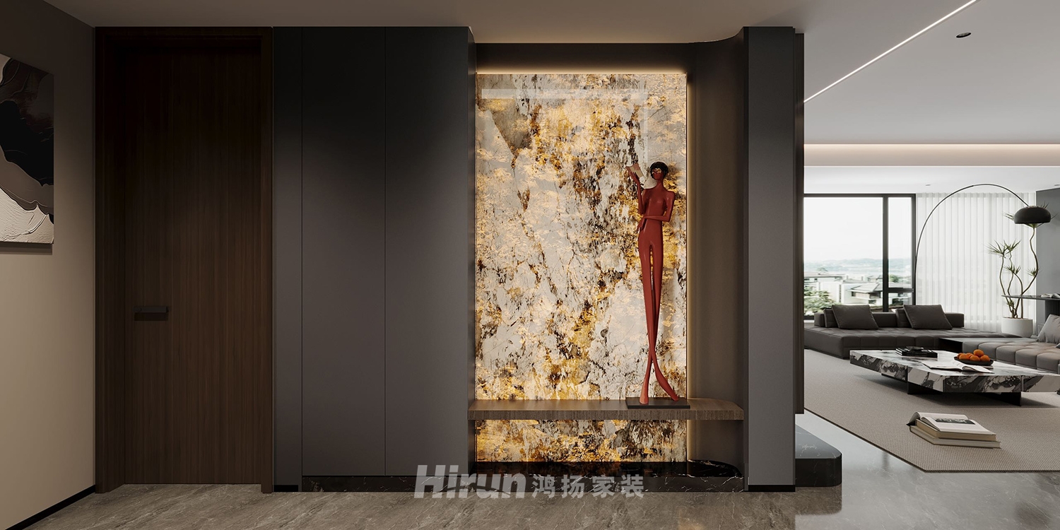 旭輝鉑悅湘江200㎡新裝飾主義四居室 裝修案例效果圖-10