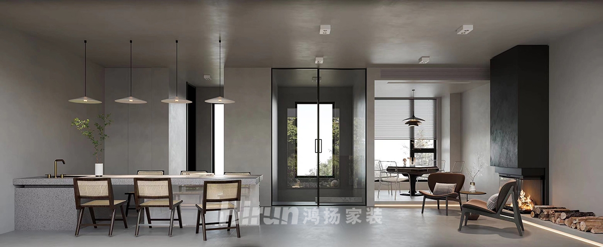 東原麓印長江320㎡新裝飾主義別墅 裝修案例效果圖-1