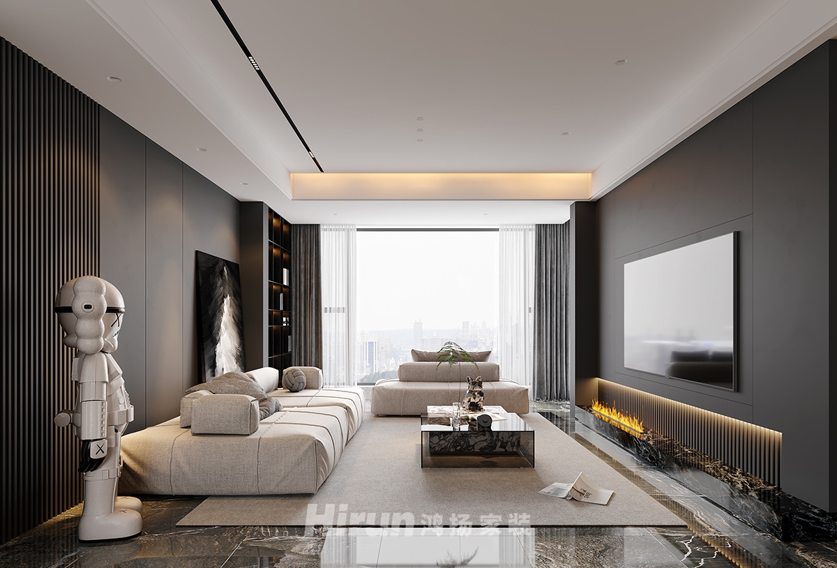 東原麓印長江320㎡新裝飾主義別墅 裝修案例效果圖-10