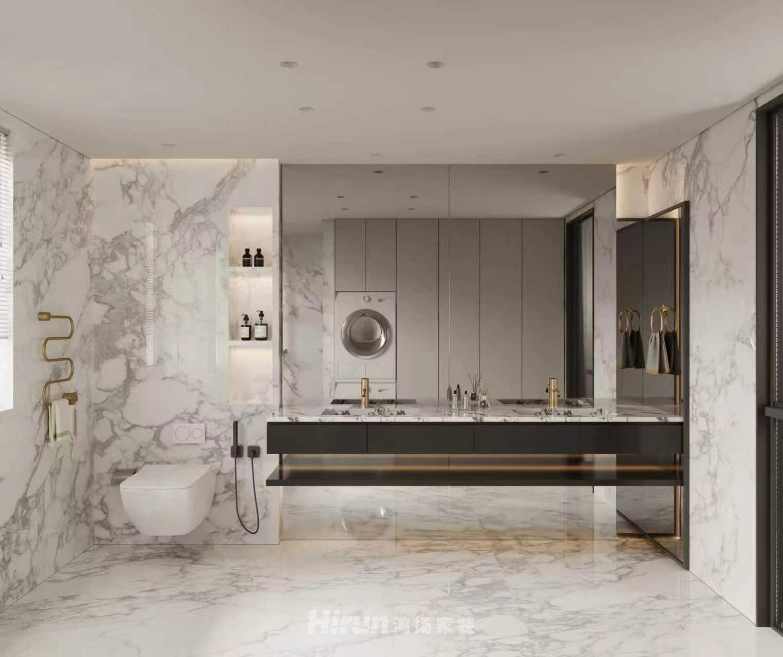 名都花園180㎡新裝飾主義大平層 裝修案例效果圖-4