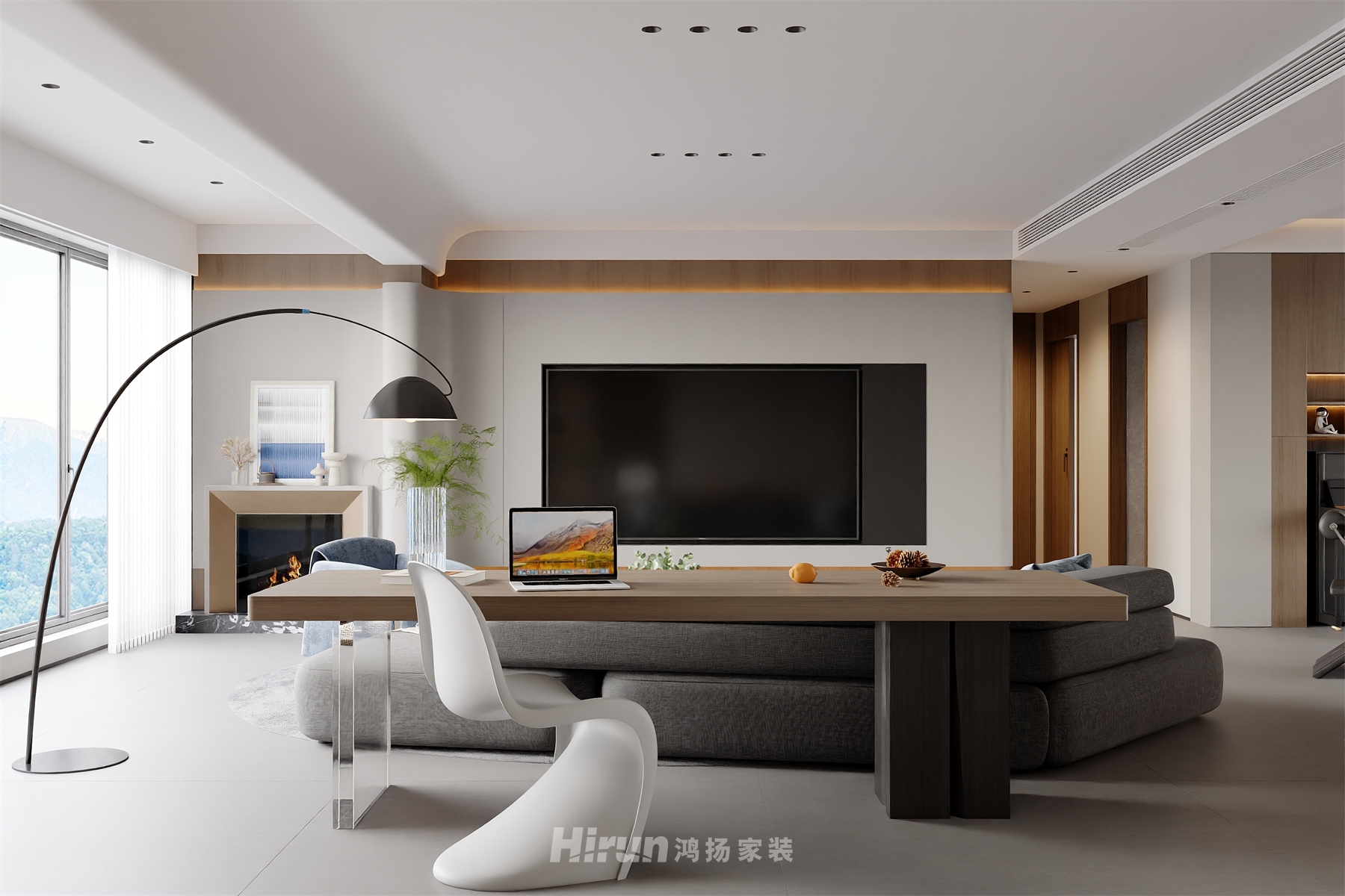 新城觀山印220㎡雅致現(xiàn)代大平層 裝修案例效果圖-2