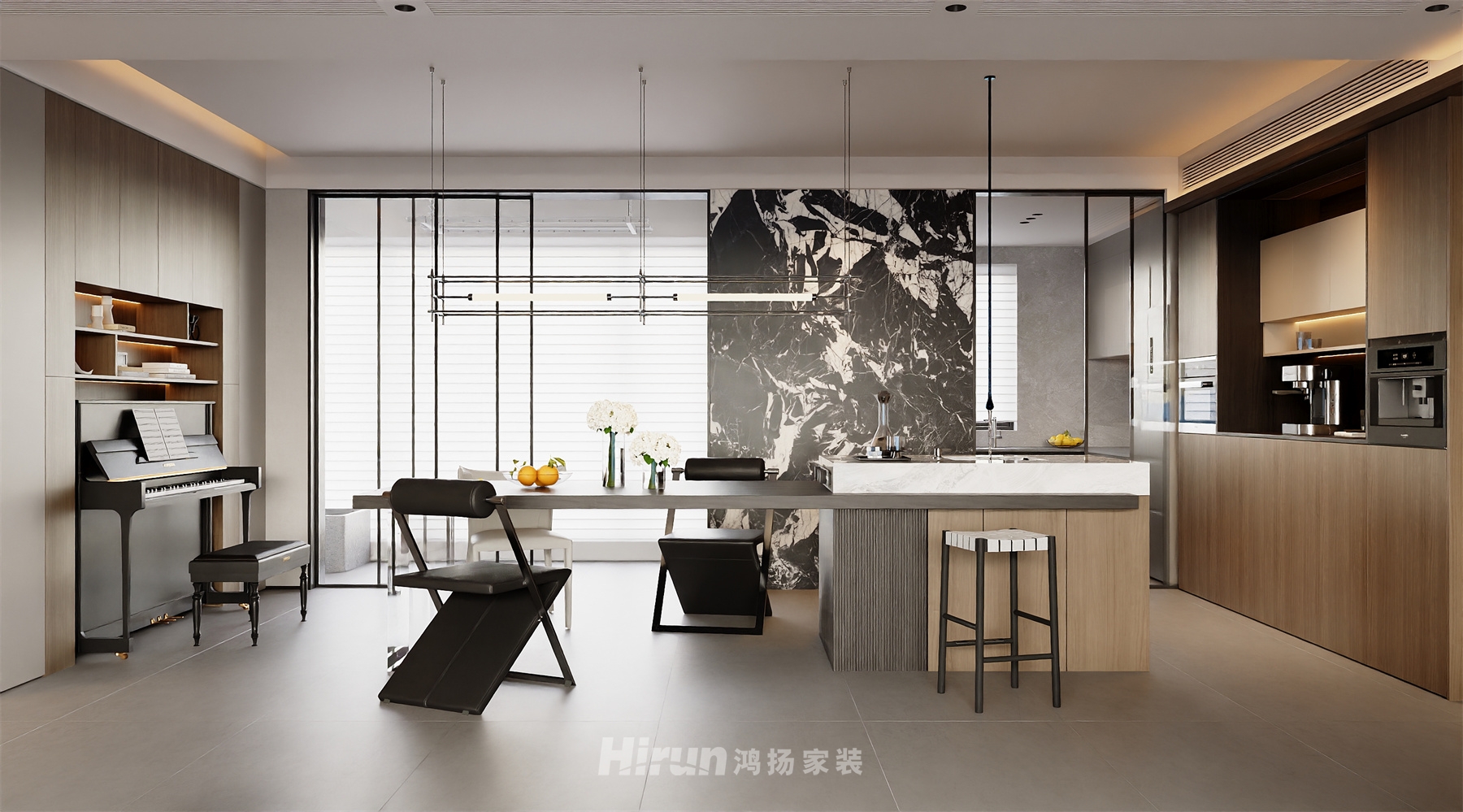 新城觀山印220㎡雅致現(xiàn)代大平層 裝修案例效果圖-1