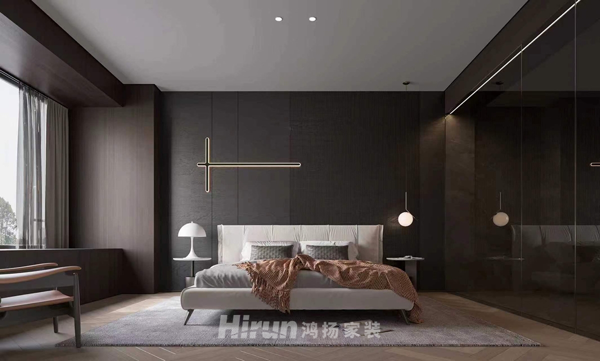 中建鈺山湖180㎡新裝飾主義大平層 裝修案例效果圖-3