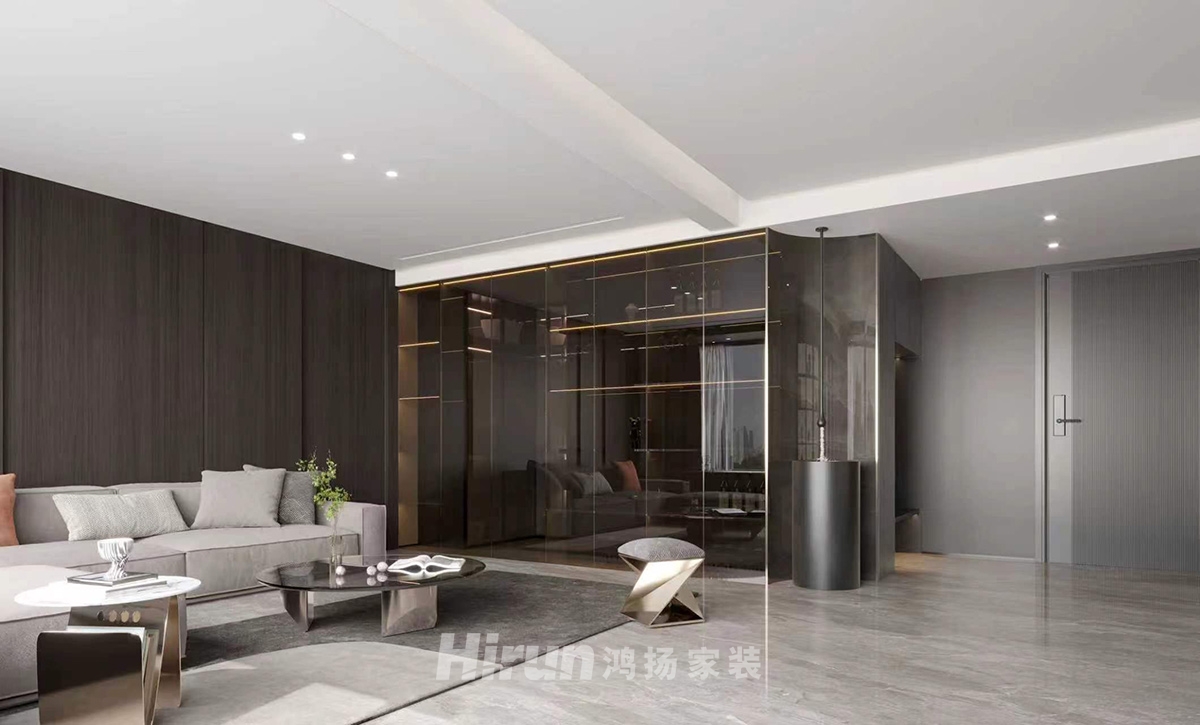 中建鈺山湖180㎡新裝飾主義大平層 裝修案例效果圖-2
