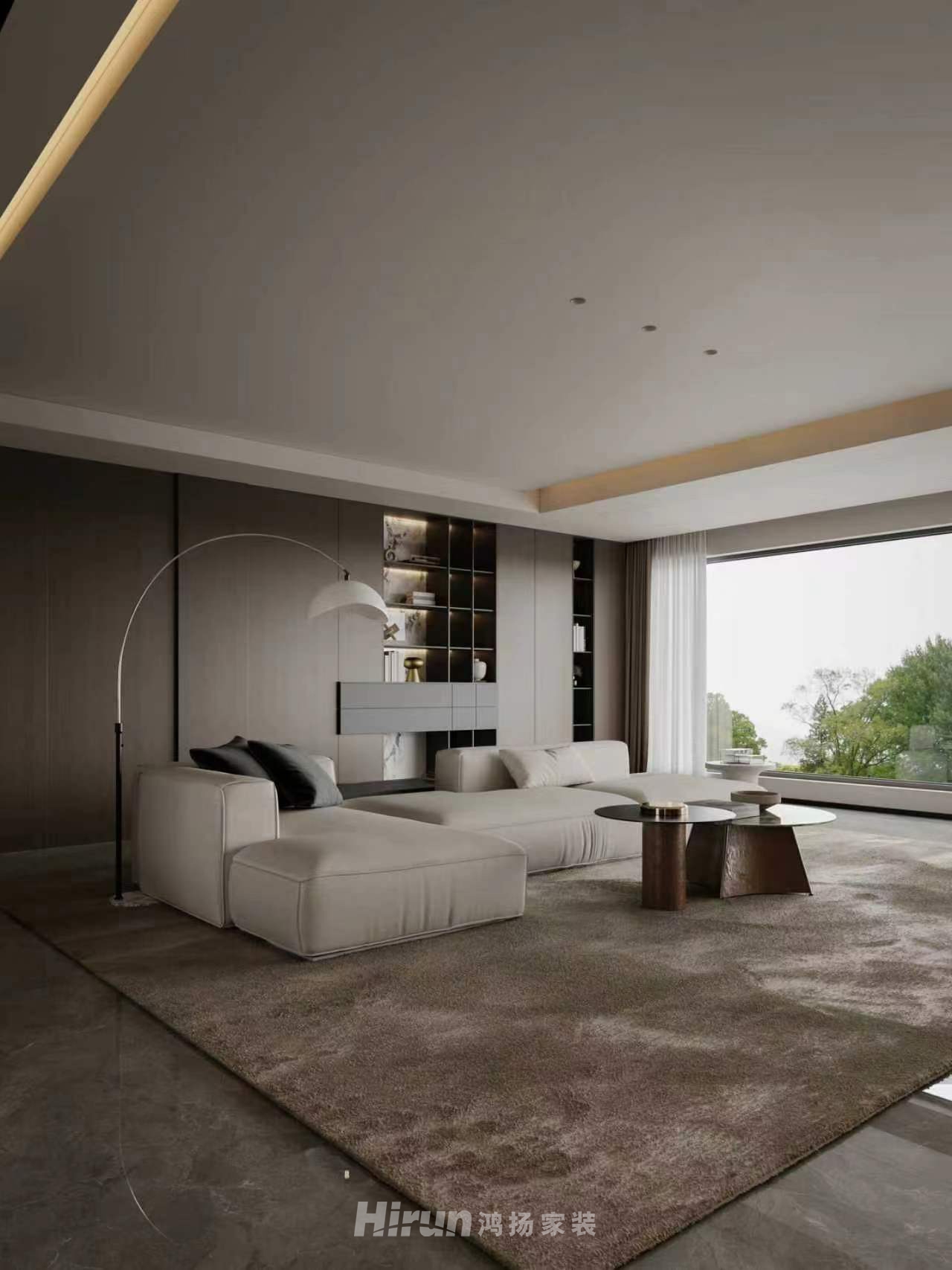 中建鈺山湖180㎡新裝飾主義大平層 裝修案例效果圖-7