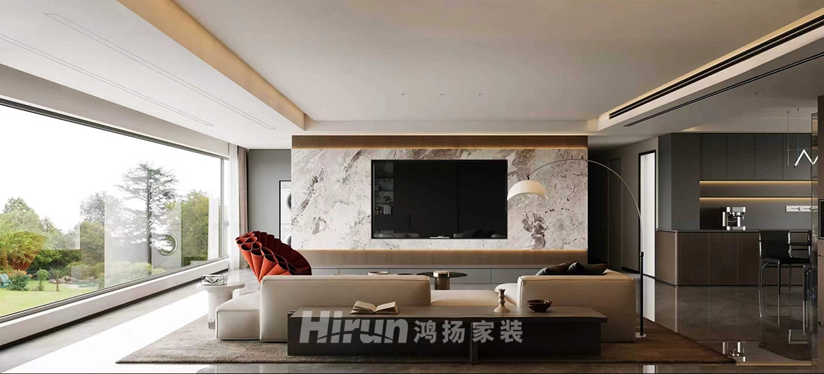 中建鈺山湖180㎡新裝飾主義大平層 裝修案例效果圖-6