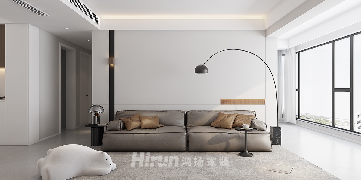  中鐵花語江南136㎡雅致現代三居室 裝修案例效果圖-2