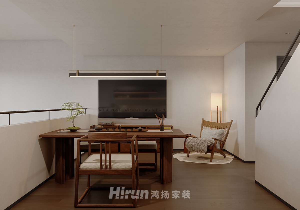 盈峰翠邸450㎡北歐之光別墅 裝修案例效果圖-4