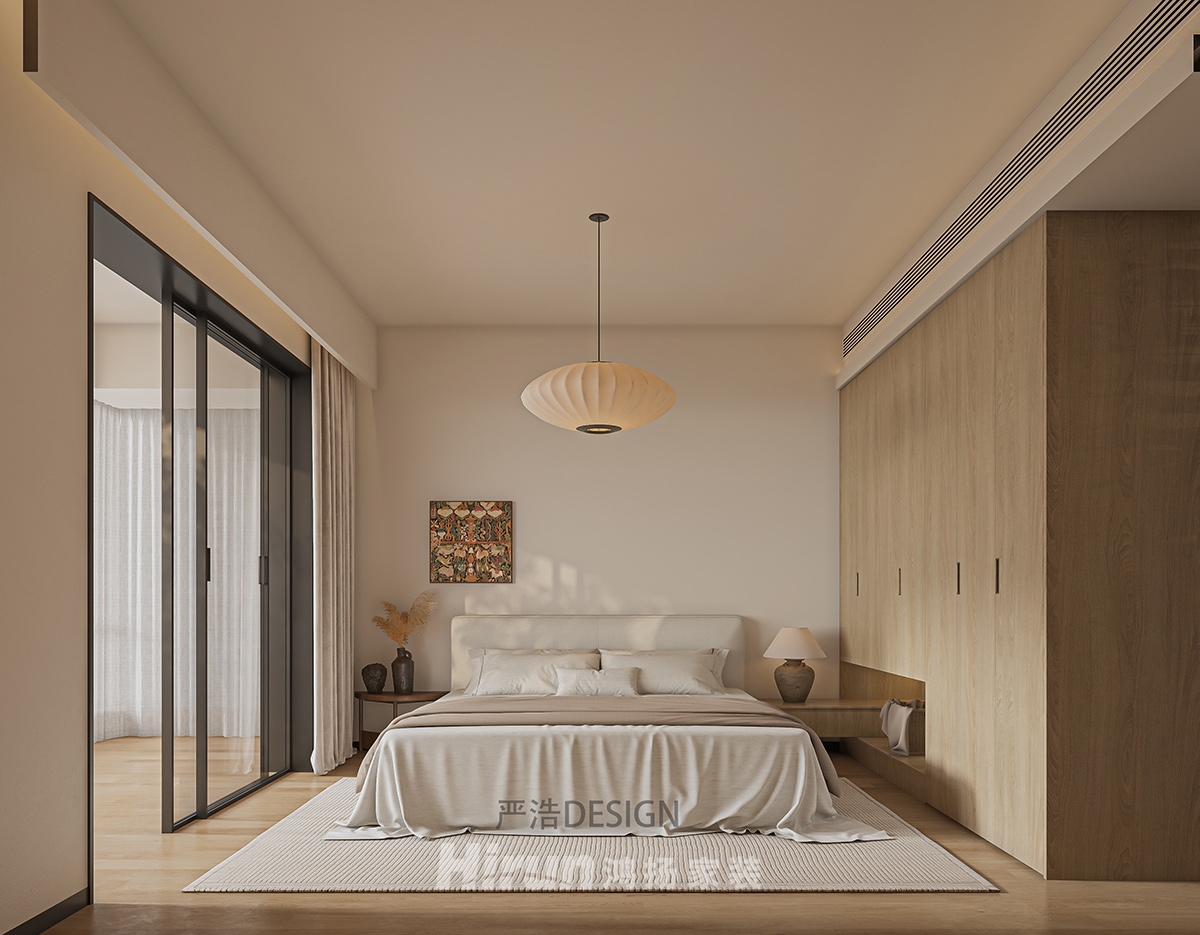 時代汀蘭190㎡意境東方四居室 裝修案例效果圖-4