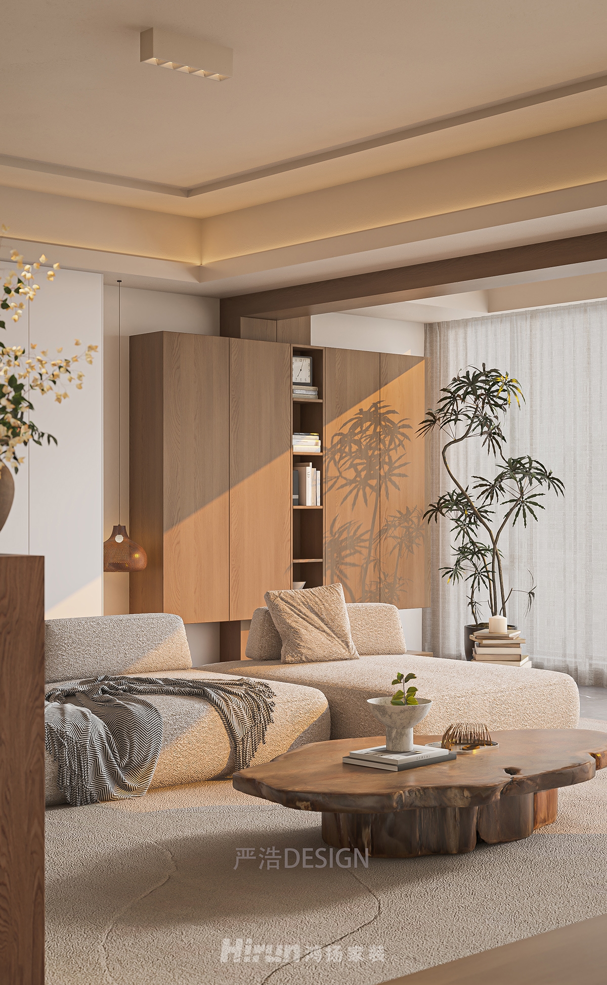 時代汀蘭190㎡意境東方四居室 裝修案例效果圖-6