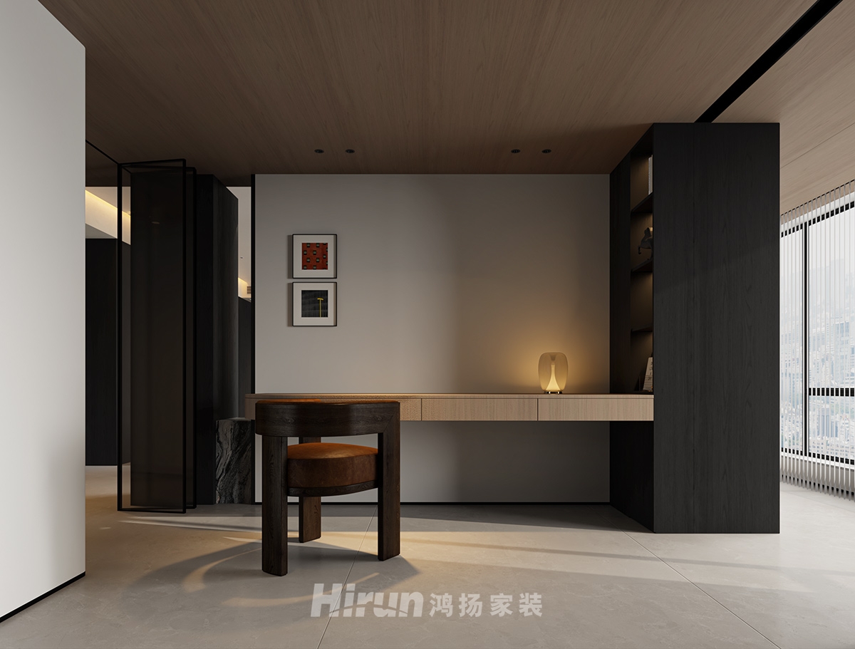 萬境松雅160㎡雅致現(xiàn)代四居室 裝修案例效果圖-9