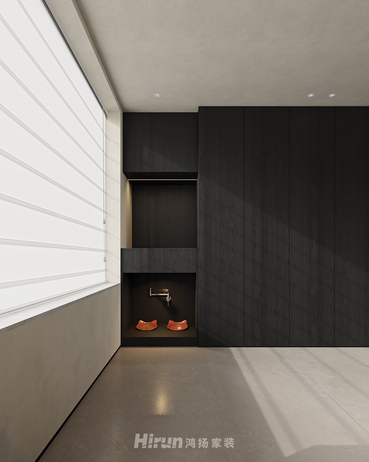 萬境松雅160㎡雅致現(xiàn)代四居室 裝修案例效果圖-7