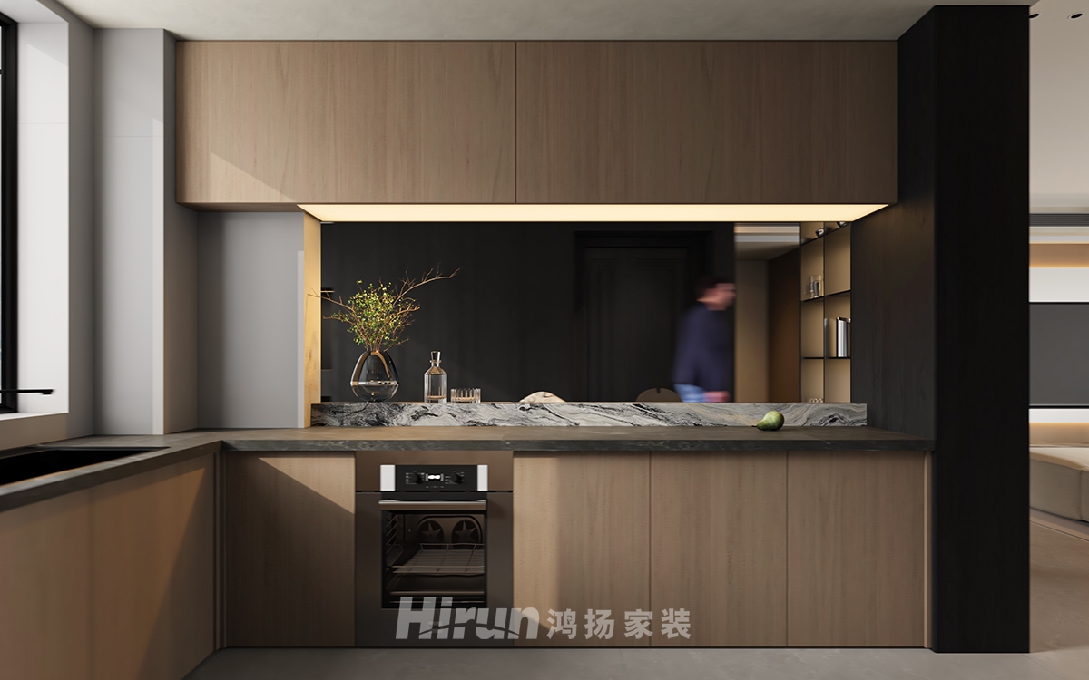 萬境松雅160㎡雅致現(xiàn)代四居室 裝修案例效果圖-3