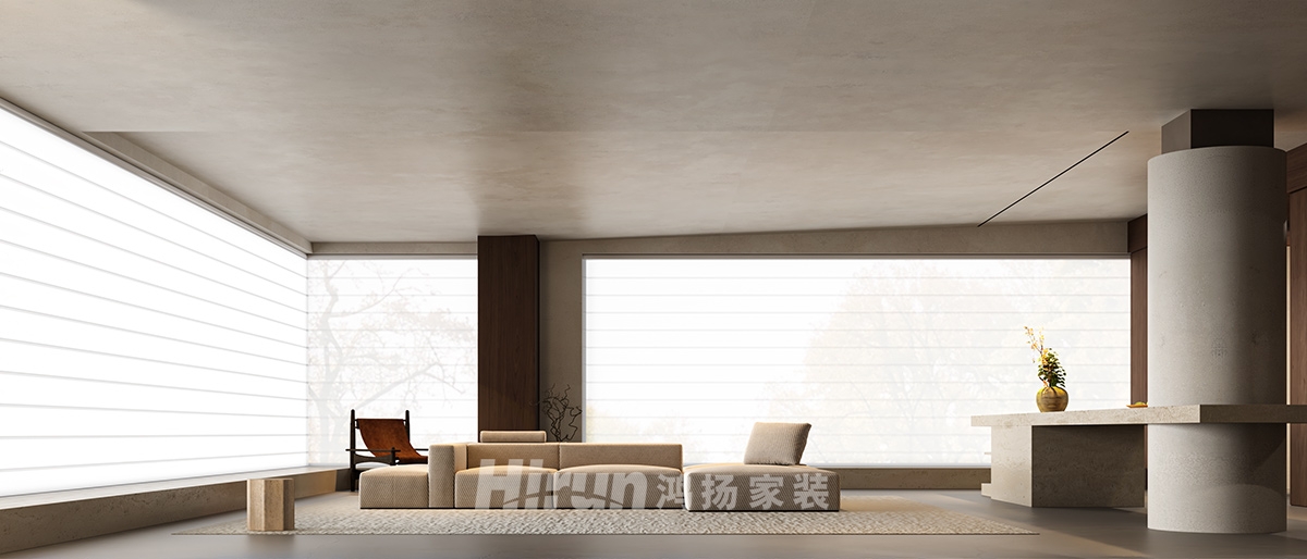 御湖印195㎡復(fù)古風(fēng)潮四居室 裝修案例效果圖-1