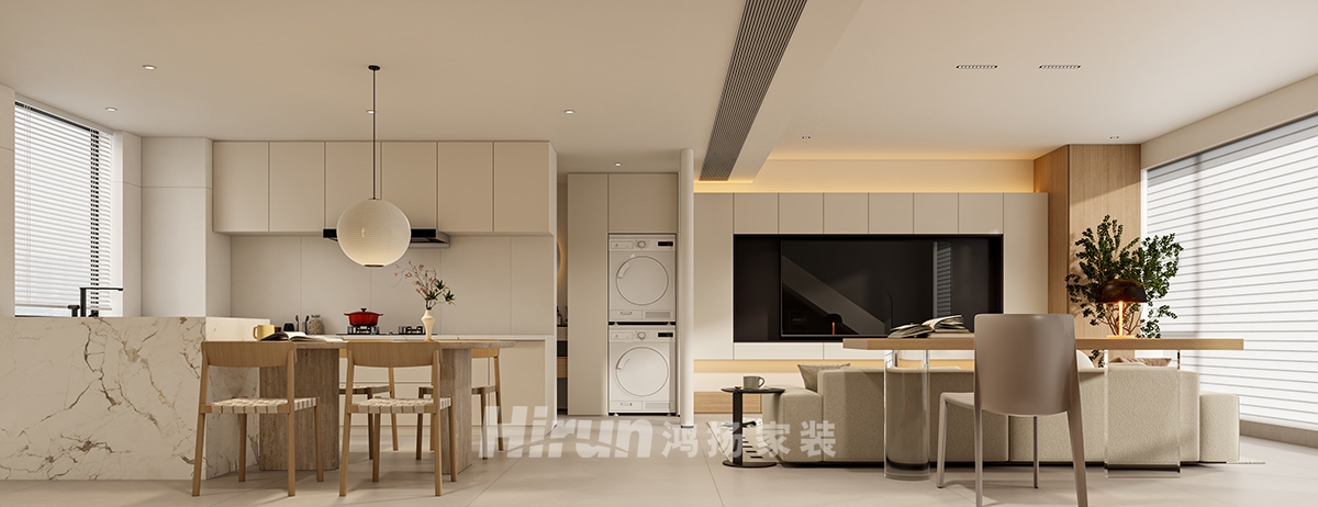 中建鈺和城150㎡北歐之光復(fù)式 裝修案例效果圖-3