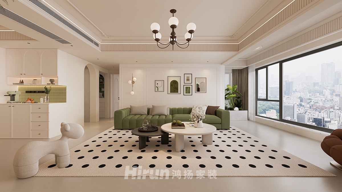 金富江山悅140㎡北歐之光四居室 裝修案例效果圖-2