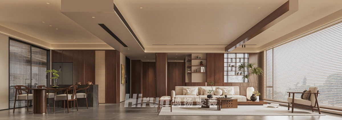 夢想鳳棲臺193㎡意境東方大平層 裝修案例效果圖-3