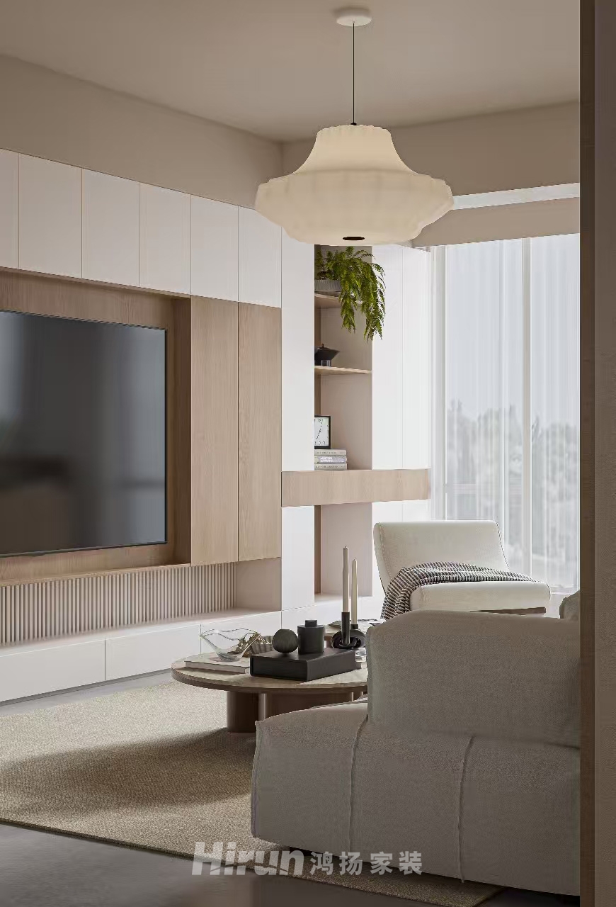 明昇壹城130㎡雅致現(xiàn)代三居室 裝修案例效果圖-4