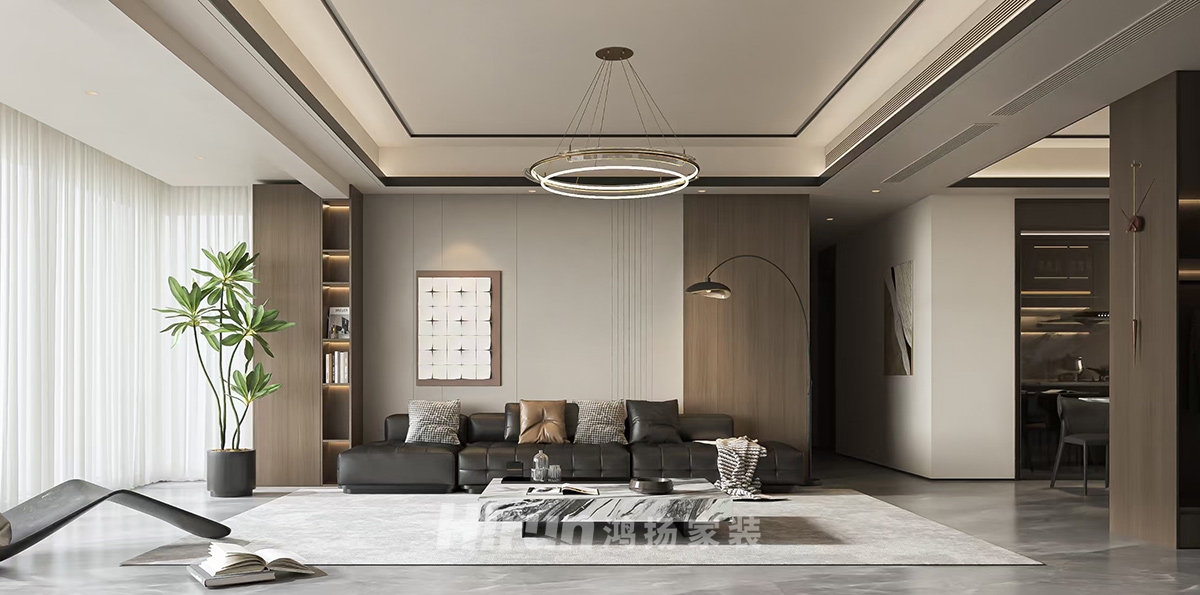 嘉臣道180㎡新裝飾主義四居室 裝修案例效果圖-1